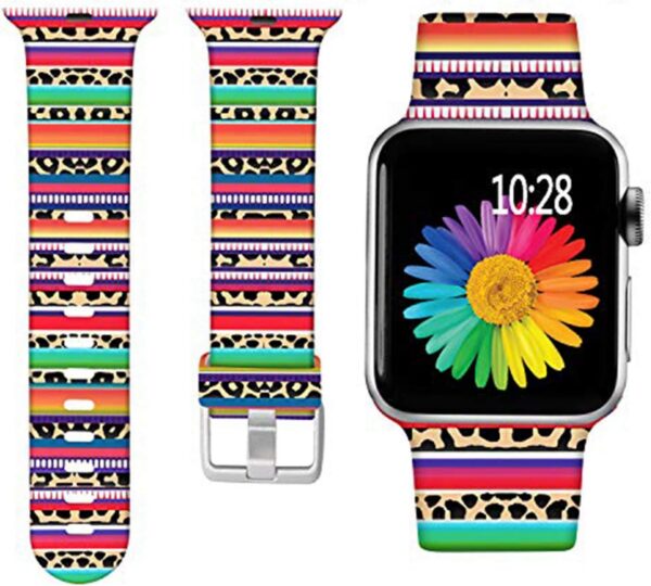 Laffav Compatible with Apple Watch Band 41mm 40mm 38mm iWatch Series 9 & Ultra 2 & SE & Ultra & Series 8/7/6/5/4/3/2/1 for Women Men, Colorful Jellyfish, M/L