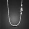2a101a0ffb1f8e96 Men 100% Sterling Sier 3mm Twist Rope Necklace Women Diamond Cut Clasp Box Chain 16-30 inch Chocker Jewelry Boy Gifts