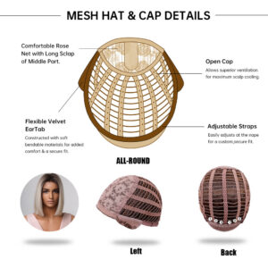 Brown Blonde Ombre Synthetic Short Straight Bob Wigs for Women Middle Part Lolita Cosplay Natural Hair Heat Resistant Fiber