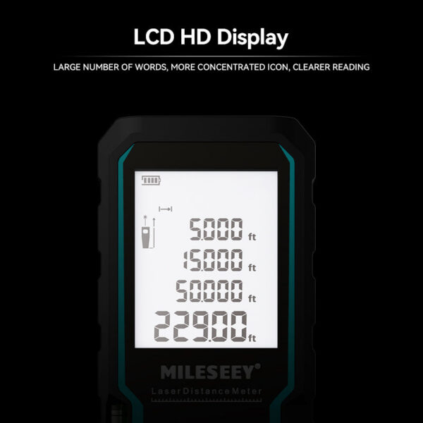 2a158f041a83fc3e MILESEEY S6 Tape Measure 40M 60M 80M 100M Laser Rangefinder IP54 Electronic Ruler Useful Measurement Tool