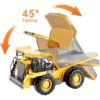 4WD Remote Control Excavator Toy Radio Controlled RC Dump Truck Vehicle Crawler Bulldozer Construction Car Gifts for Kids Boys