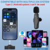 2a2a01dcb039934e IIQ Wireless iPhone iPad, Professional Lavalier Tiny Mic, Mini Microphone for Video Recording Interview Conference Podcast Vlog YouTube