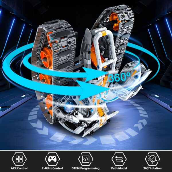 2a2fa607728a6151 724pcs 4 in 1 City Technical Programming RC Robot Building Kit Stem Racing Car 6-16 Year Old Kids Bricks Toys for Boys Gifts