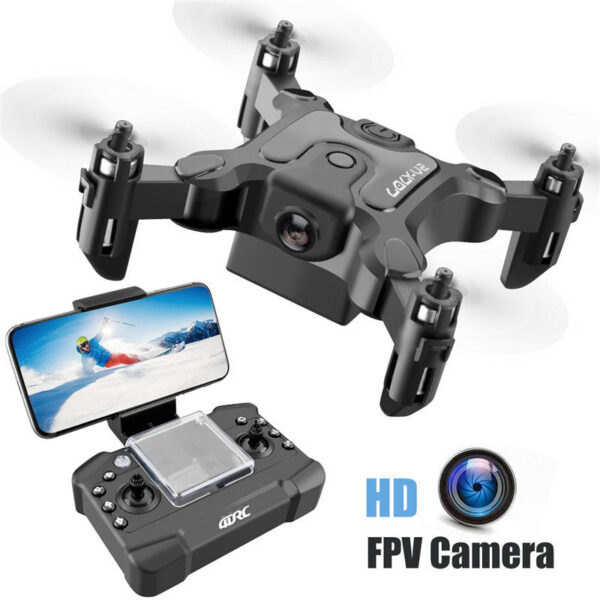 4DRC V2 Mini HD Camera WiFi Fpv Air Pressure Altitude Hold Black And Gray Foldable Quadcopter RC Drone Toy