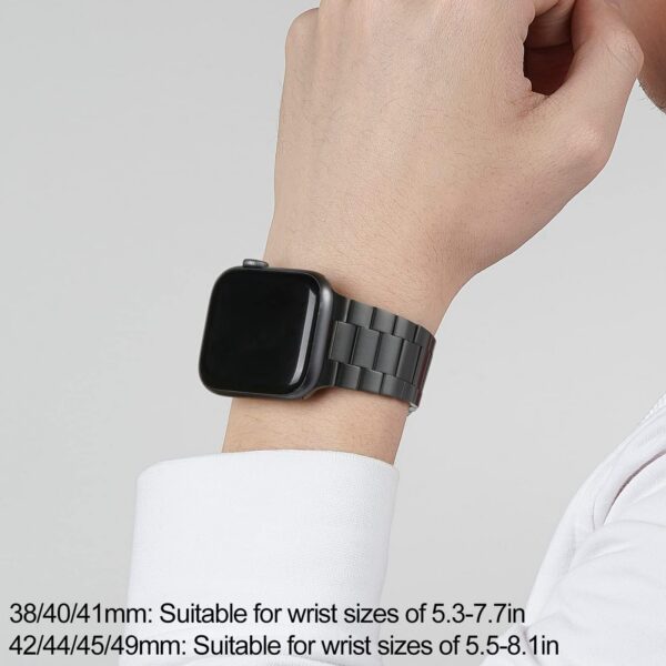 2a36ffac90c3b263 iiteeology Compatible with Apple Watch Band 49mm 45mm 44mm, Upgraded Solid Business Stainless Steel Band for Apple iWatch Series 9/8/7/Ultra,Space Gray