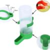 2a3748cf47f107e3 2Pcs Automatic Bird Feeder Bird Waterer & Feeder Parakeet Hanging Food Dispenser Bird Cage Accessories for Parrots Budgie, Cockatiel, Lovebirds (150 ml / 5.1 oz)