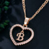 26 Letter Zircon Necklace Jewelry Love Pendant