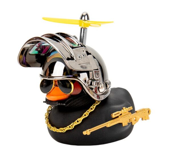 2a662dcc909f599c Broken Wind Rubber Motor Yellow with Helmet Auto Accessories Duck In The Car Interior Decoration