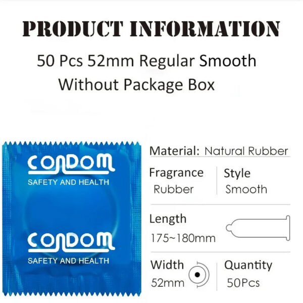 2a7bc8cdbc5d9f4f 50pcs/Box Ultra Thin Lubricated Condoms Natural Rubber Latex Penis Sleeve Sex Shop