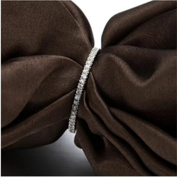 Fashion Original 100% Sterling Sier Band Rings Women Wedding Jewelry Gift Classic Simulated Platinum Diamond CZ RING
