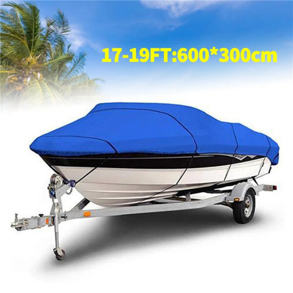 2a83f09388979923 Heavy Duty Fishing Ski Boat Cover for 11-13' 14-16' 17-19' 20-22' V-Hull Waterproof Sunproof UV Protector Boat Mooring Cover