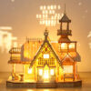 2a99076dc3a17763 Villa 3D Wooden Kit with Light Castle Puzzles Assembly Toy Kid Adult DIY Model Kits Desk Decoration for Gift