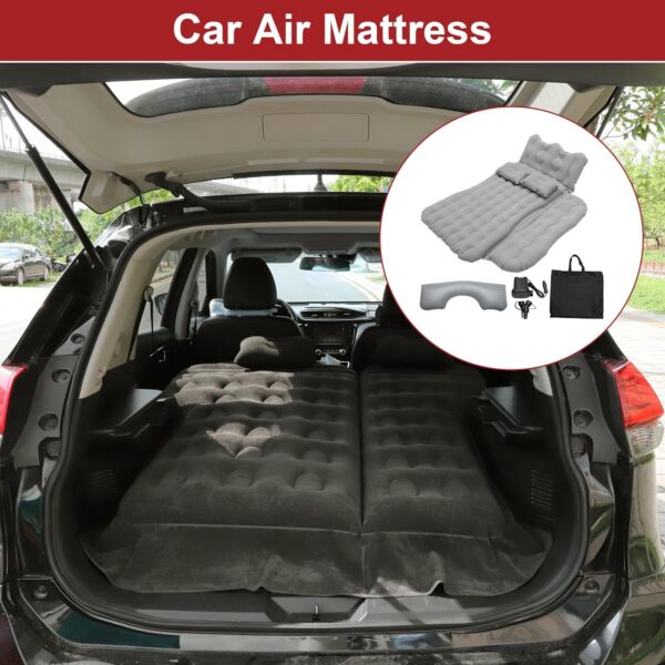 2a997eabede4eaf1 ACROPIX Inflatable SUV Truck Car Air Mattress Back Seat Camping Bed Thickened Car Sleeping Pad for Travel Car Bed SUV Mattress with Car Air Pump and Pillows Black