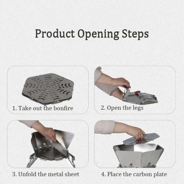 2a9ed40ba6983b96 SmiloDon Camping Brazier Folding Bonfire Portable Firewood Campfire Furnace Outdoor Fire Wood Stove Burner Heater