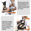 Puppy Kitten Travel Chest Sling Bag Pet Front Cat Dog Carrier Breathable Canvas Portable Backpack Cross Shoulder Strap