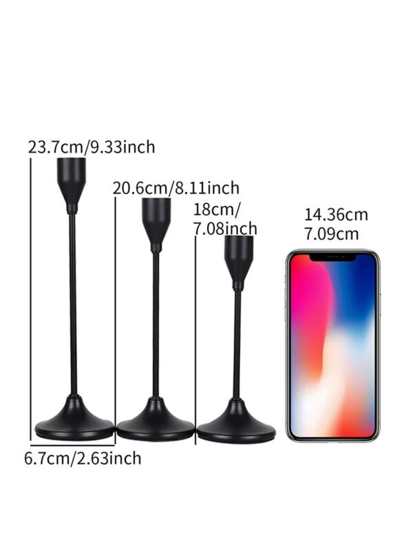 2aa2a0a9bcc5a86c 3Pcs/Set European Style Metal Holders Fashion Wedding Table Candle Stand Exquisite Candlestick Christmas Tabl