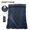2aac34d8fc3fef40 WESTTUNE Double Inflatable Mattress with Built-in Pillow Pump Outdoor Sleeping Pad Camping Air Mat for Travel Backpacking Hiking