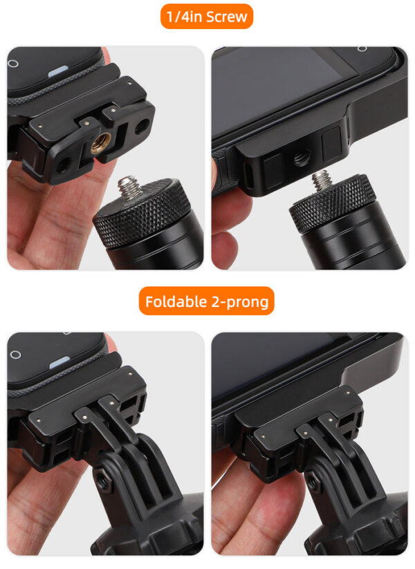 2ab2160b0e57c947 Bracket For Insta360 X4 With Magnetic Adapter L-shaped Horizontal Vertical Aluminum Alloy Quick Release Mount Accessory