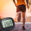 ThreeH Track Steps Multifunctional Portable Sports Pedometer Step Distance Calories Counter Fiess Tracker Time Display