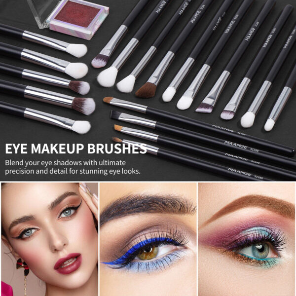 2addf76b85c3619e 30PCs Professional Makeup Set Cosmetic Beauty Tools Foundation Eyeshadow Concealer Blend Brushes Fluffy Bristle Powder