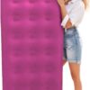 2ae0b202eb0c5c58 Foldable Inflatable air Mattress, Suitable for Indoor and Outdoor air Mattress, Thickened Waterproof, can be Used for Camping Tents (excluding Inflation Tools (Pink, Single)