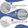 2aea5b7099edcbd3 Maitys 5 Pieces Inflatable Travel Pillow Portable Compact Air Pillow Flocked Fabric Backpacking for Camping Hiking Home Office Sleeping Neck Head Lumbar Support(13.39 x 8.66 Inches,Gray)