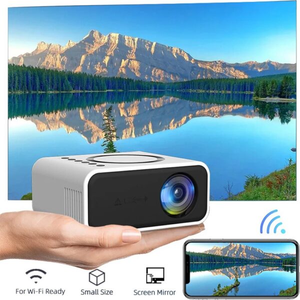 YT300 Portable Mini Projector 24 ANSI HD 1080P Wired and Wireless Mobile Home Theater Projection