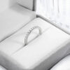 Smyoue 0.9ct 2mm Moissanite Ring for Women Men Full Enternity Match Wedding Diamond Band 100% Solid Sier Stackable Rings