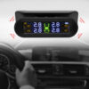 Tire Monitoring System Temperature Warning Fuel Save With 4 External Sensors Solar TPMS Car Tyre Pressure Monitor