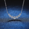 2b12ac41881fb270 Full Moissanite Diamond Necklace for Women Sterling Sliver with Plated White Gold Neck Pendent Wedding Fine Jewely