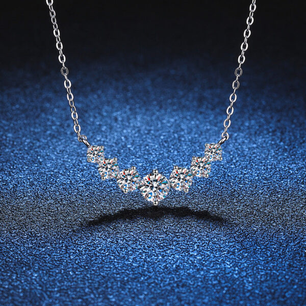 2b12ac41881fb270 Full Moissanite Diamond Necklace for Women Sterling Sliver with Plated White Gold Neck Pendent Wedding Fine Jewely