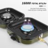 2b254a6e4f55b5aa Naturehike 2 Burner Folding Camping Stove with Griddle, Portable Camp Isobutane Gas Stove with 16000 BTU Adjustable Burners & Piezo Ignition