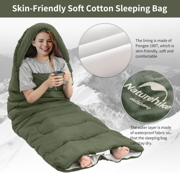 Naturehike Sleeping Bag for Adult,Combine Double Sleeping Bag,Oversized 220×85cm,L and R,3 Season,Ultralight Lightweight Compact with Compression Bag