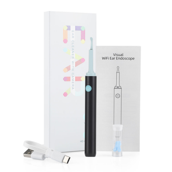 2b2b8029bec0615d New Wireless Visual Silicone Spoon Endoscope Earpick HD 5MP Camera Wax Remover Luminous Otoscope 3.9mm Ear Cleaning Tool