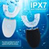 Romooa 2 Pieces Ultrasonic Electric Toothbrush Adults U Shaped Automatic Toothbr