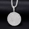 20/30/40mm Round D Color VVS Moissanite Pendant Sterling Sier Necklaces Iced Out Shining Passed Diamond Test Wholesale