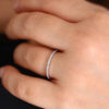 2b3490ee5f1e50f0 sier single row zircon female micro-set fashion full diamond thin ring party birthday gift wholesale