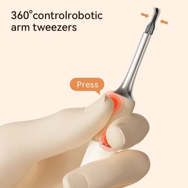 Wireless Cleaner Smart Visual Wax Removal Sticks WiFi Otoscope 3.2MM Camera Borescope with LED Lights 1920P HD Ear Care