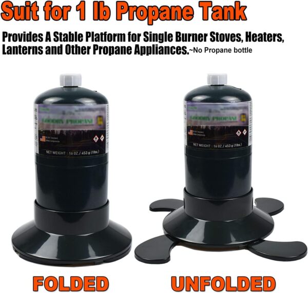 2b4a19470434b4ed Propane Cylinder Base, 16oz/1lb Gas Cartridge ABS Plastic Base Bracket Gas Bottle Fixed Support, Foldable Gas Tank Base Replacement for Camping Hiking Outdoor