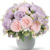 Artificial Peonies Silk Flowers, Faux Peony Bouquet 4 Bundles Florals Arrangements Decor for Farmhouse Home Boho Wedding Table Centerpiece, Fake Plastic Flowers Bulk for Vase Decoration (Pink Purple)