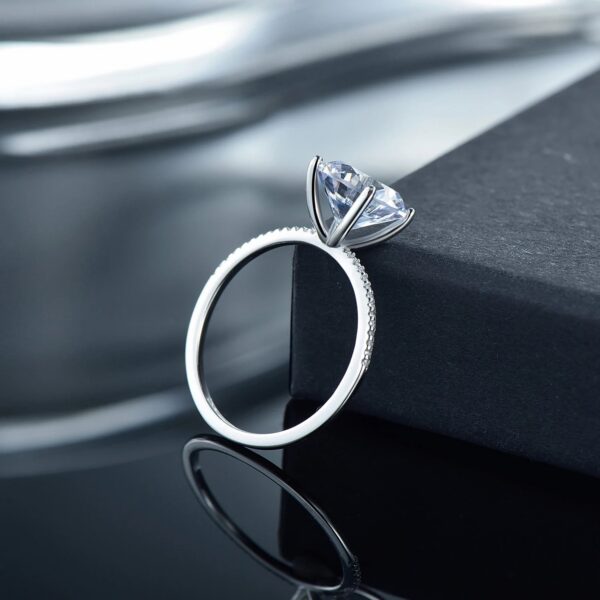 2b4e875717a4df29 2023 Classic Luxury Real Solid 925 Sterling Silver Ring 3Ct 10 Hearts Arrows Zircon Wedding Jewelry Rings Engagement For Women