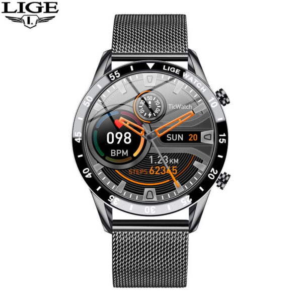 2b5176a5dddeba90 LIGE 2024 Smart Watch Full Circle Touch Screen Bluetooth Call Men Smartwatch Waterproof Sport Activity Fiess Watch+Box