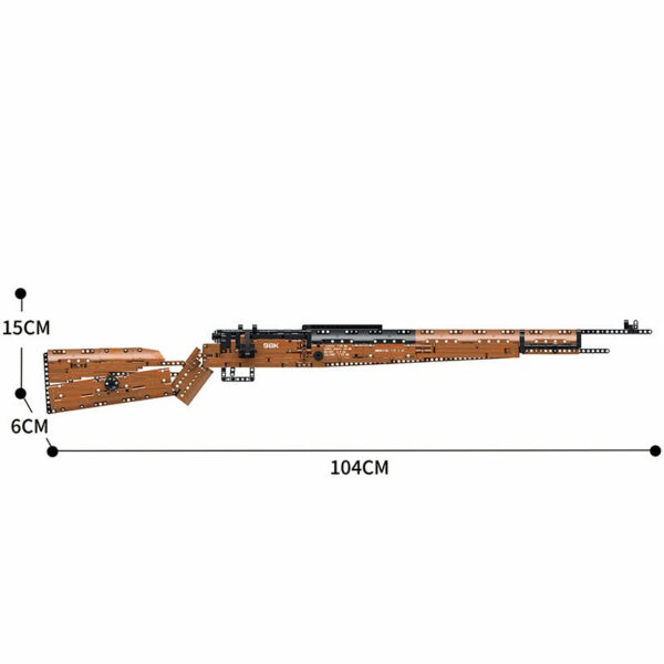 2b52537a5de67acd 1028PCS Kar98K Building Block Model Can Shoot Heavy Sniper Rifle Assemble Bricks WW2 Weapons Series Children's Educational Toys