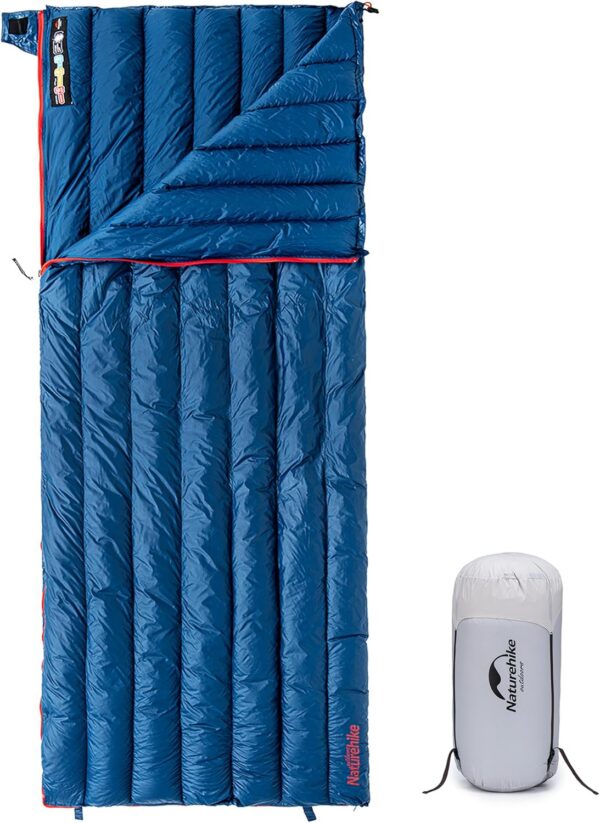 Naturehike Ultralight Backpacking Down Sleeping Bag for Adults, 650 Fill Power Sleeping Bag for 42/52℉, 20oz Compact Lightweight Sleeping Bags for Hiking Camping 3 Seasons
