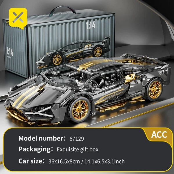 2b6935d4eb5bbebe ToyX 1:14 Supercar Building Block Toy Optional Power Group 14+ Technology Design Christmas Gift for Adults and Kids With Box