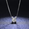 2b6f03c53d714f89 QUKE Real Moissanite Square Pendant Necklace D Color VVS1 Lab Diamonds Sterling Sier for Women Wedding Fine Jewelry PE032