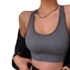 Summer Fashion Sexy Crop Top Women Hollowed Back Cross Strap Yoga Sports Bra Breathable Underwear Female Fiess Vest