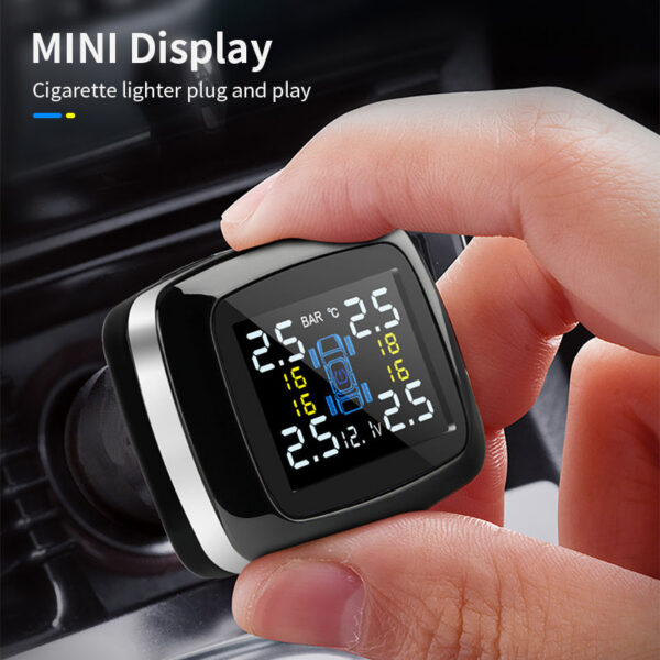 2b7ce29947a3cf6c J Car TPMS Cigarette Lighter Tire Pressure Monitoring System Sensors Auto Security Tpsm Sensor Adjustable Display Angle