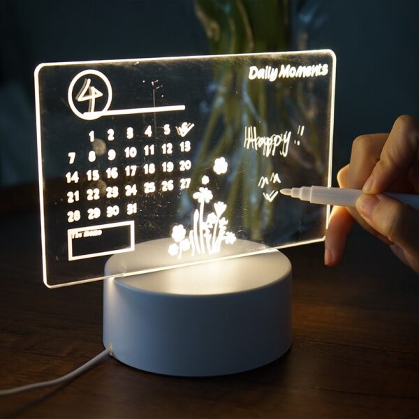 2b7ee7a353b087c6 Creative LED Note USB Rewritable Message Board Warm Soft Light For Children Girlfriend Decoration Night Lamp
