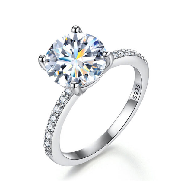 2b80a2a4ac7466a9 DW Sparkling 1-5ct Big Moissanite Diamond Rings for Women Solitaire Genuine Sterling Sier Designer Wedding Jewelry